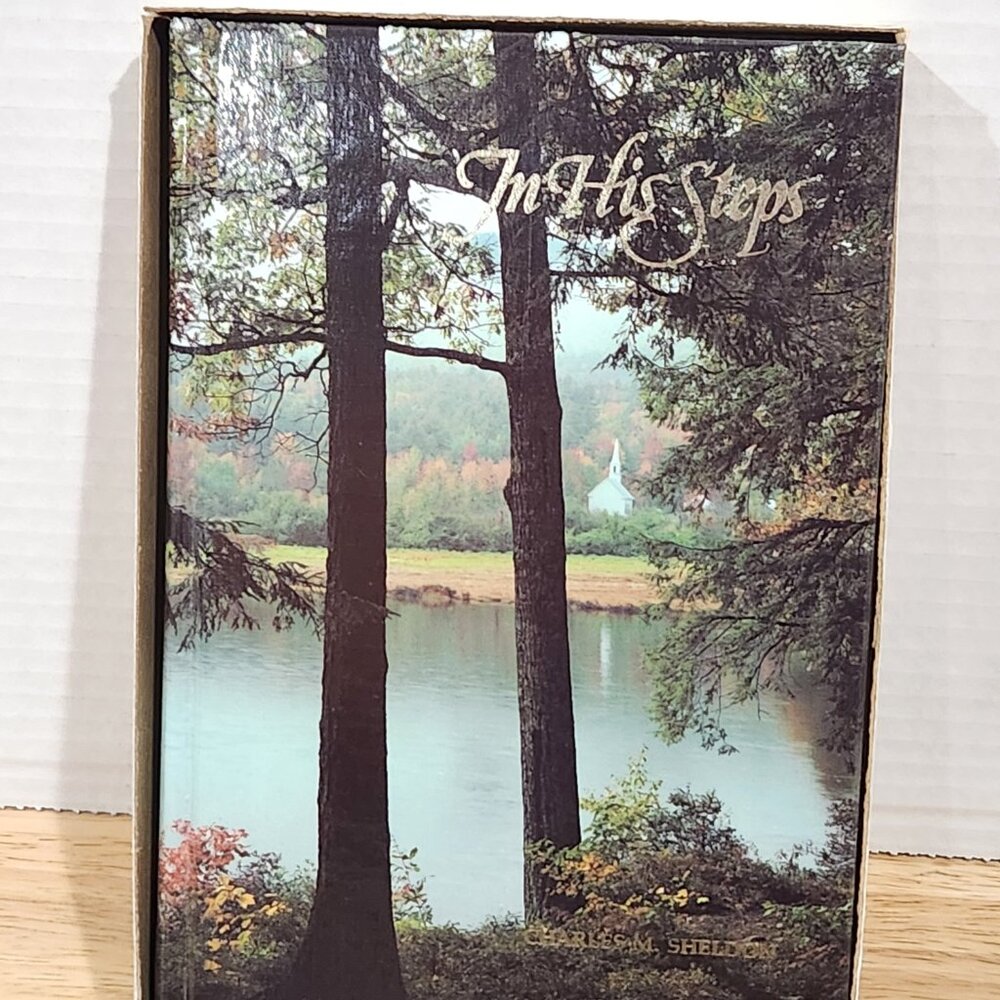 Vintage In His Steps by Charles M. Sheldon 198 Hardcover w Original Box